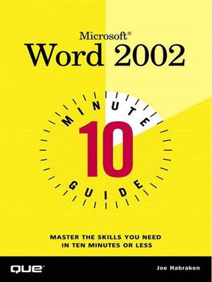 cover image of 10 Minute Guide to Microsoft  Word 2002